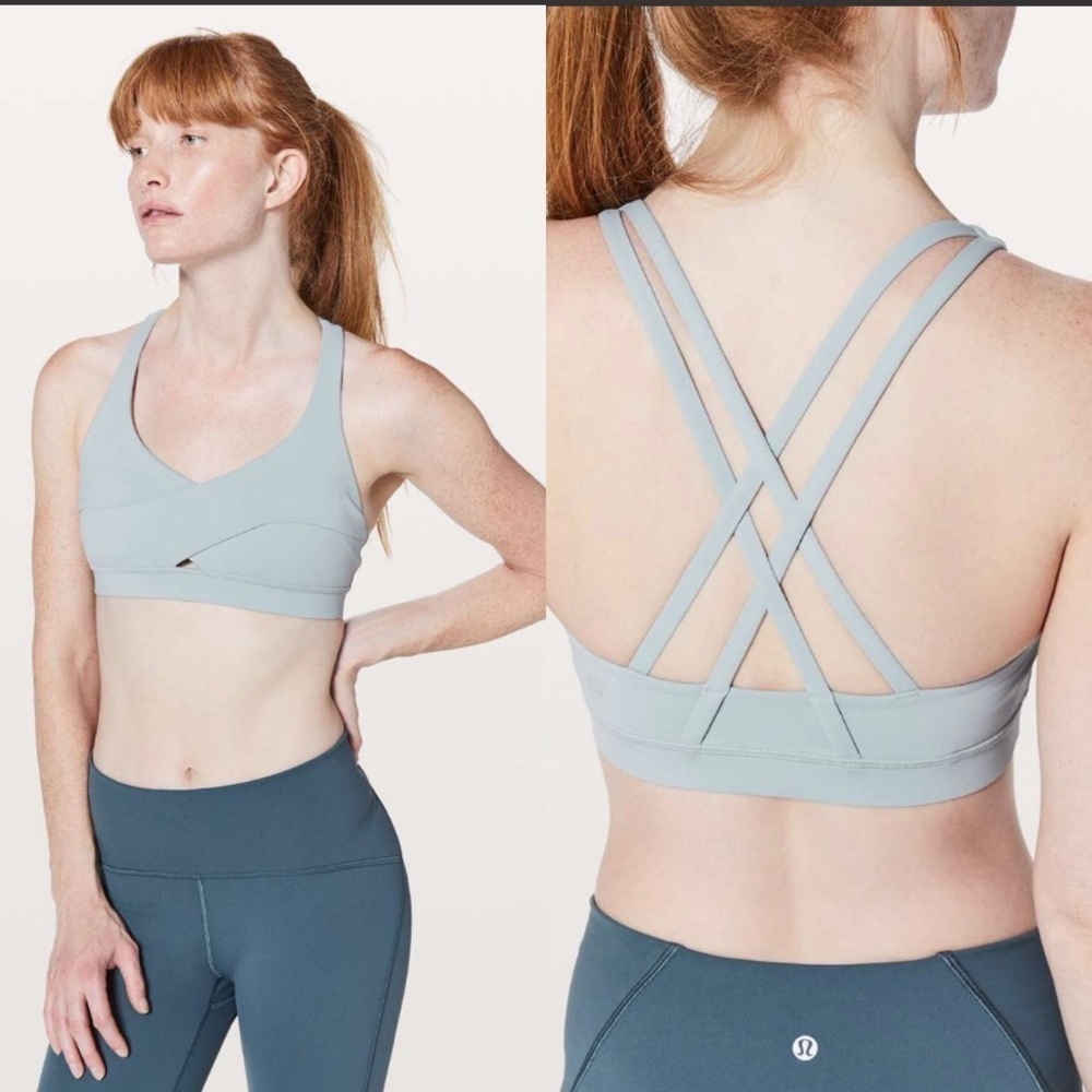 Lululemon Energy Bra *Wrap Misty Moss Sz 12